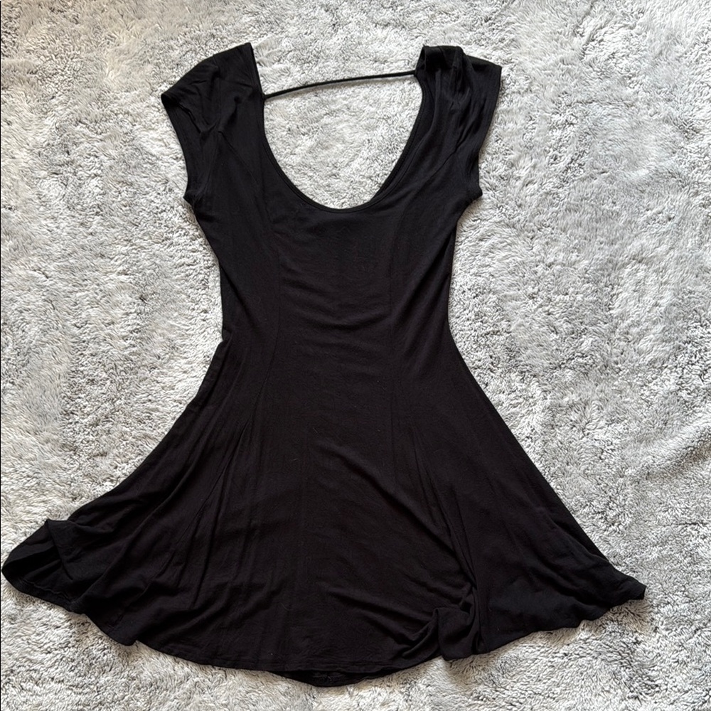 Flowy Black Women's Mini Dress!